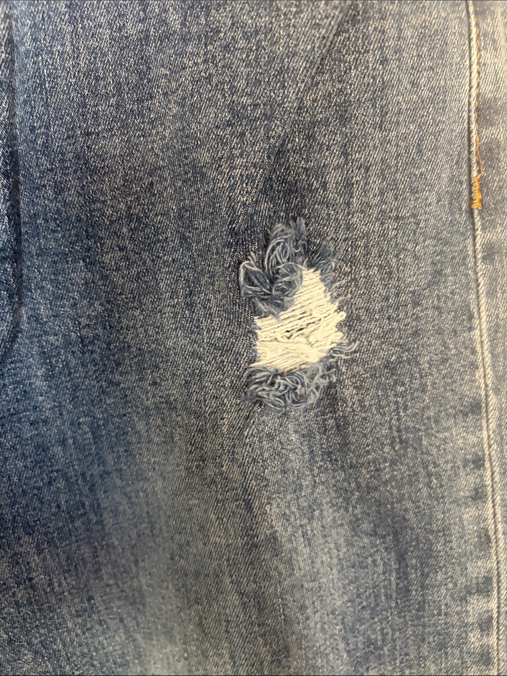Kids Distressed Wide-Leg Jeans in Mid Blue - Picture 7 of 13